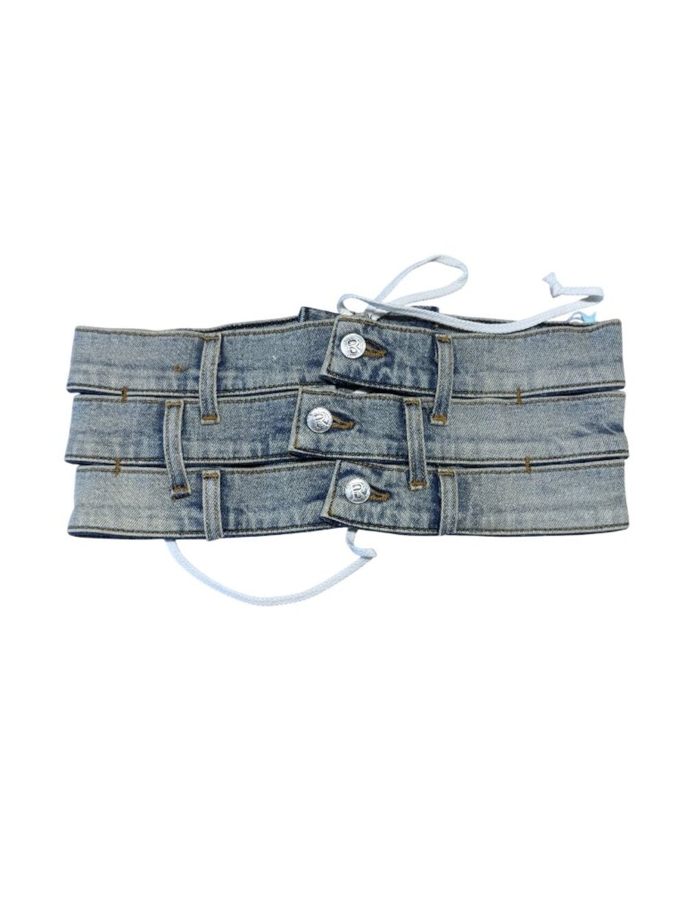 NWT Revice Carrie Blue Denim Cotton Blend Corset Women's Size Small/Medium S/M